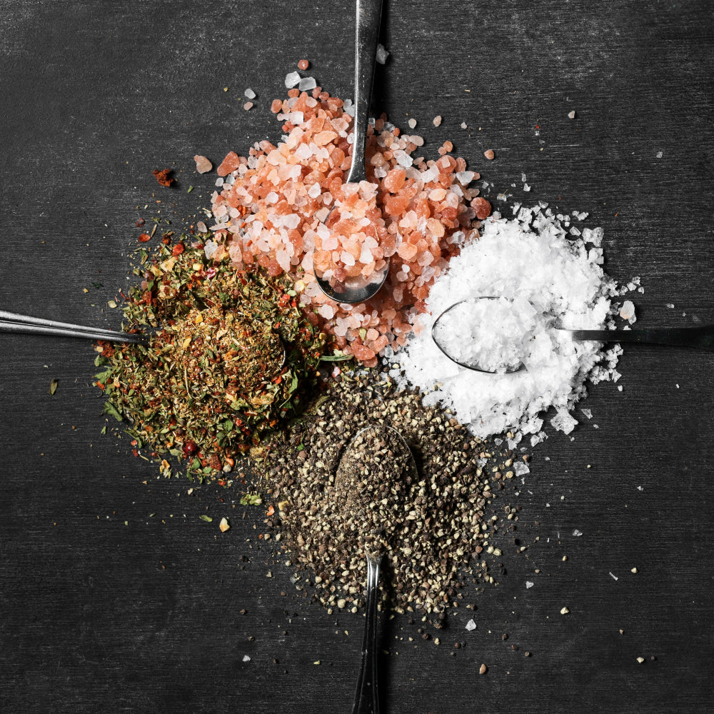 Fresh spices and salts for perfecting your cooking and meals