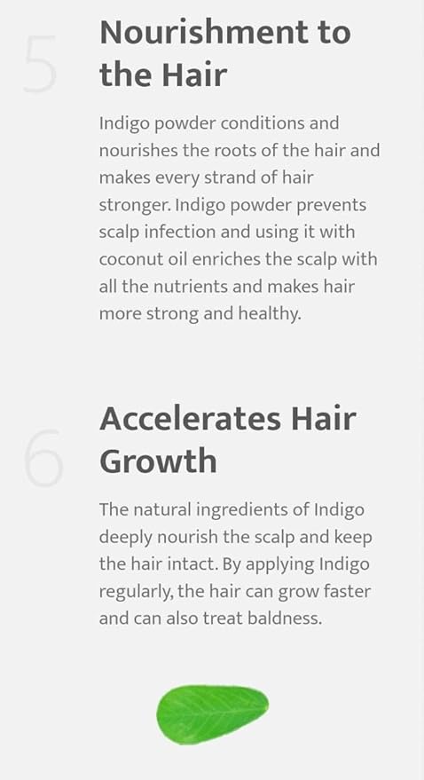 Parijata Herbs Indigo Powder for Natural Hair Dye & Healthy Growth