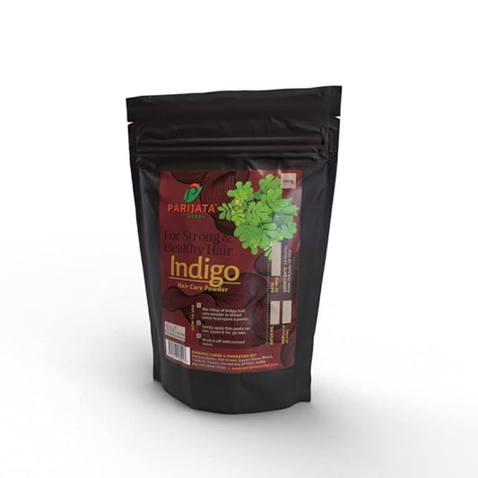 Parijata Herbs Indigo Powder for Natural Hair Dye & Healthy Growth