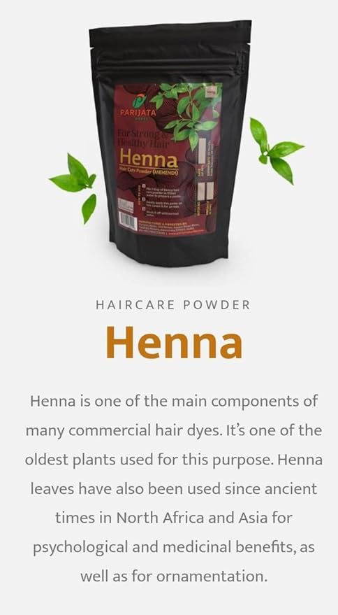 Parijata Herbs Henna Powder | Herbal Hair Color & Nourishing Care