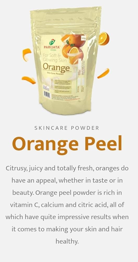 Parijata Herbs Orange Peel Powder | Natural Skin Brightening & Care