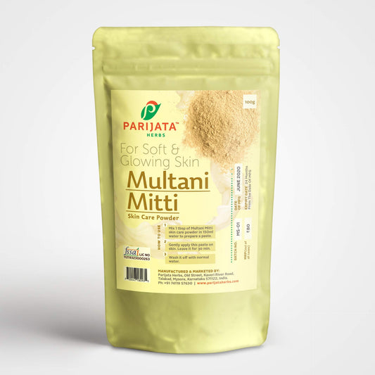 Parijata Herbs Multani Mitti Powder | Herbal Hair Cleanser & Detox