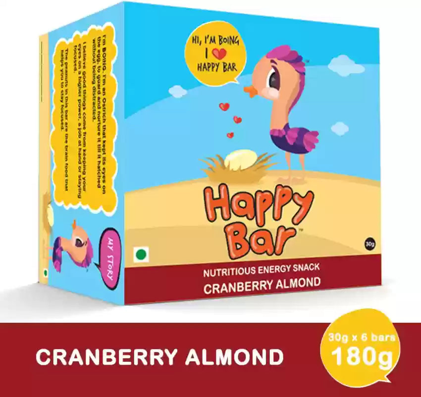 Almond Cranberry Energy Bar with real almonds, cranberries, rich in protein and antioxidants, gluten-free, for workouts and travel.