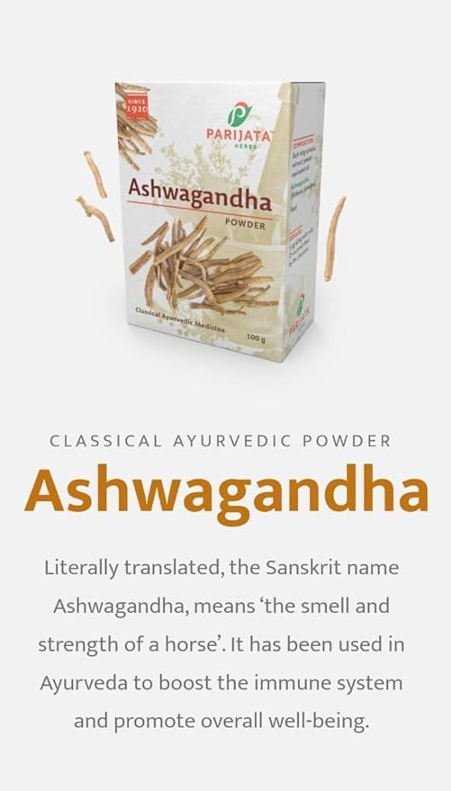 Parijata Herbs Ashwagandha Powder for Hair Growth | Natural Hair Strengthener