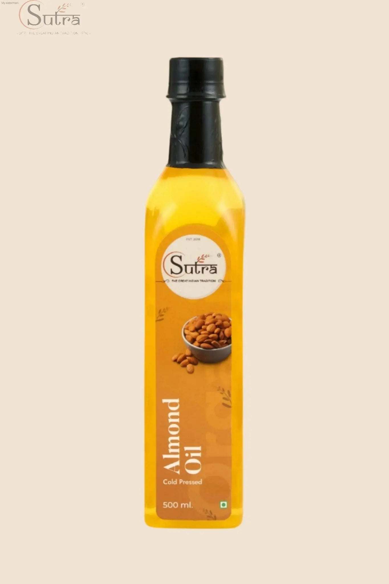 Wooden Cold Pressed Almond Oil – Rich in Vitamins, Antioxidants – Sutrakart