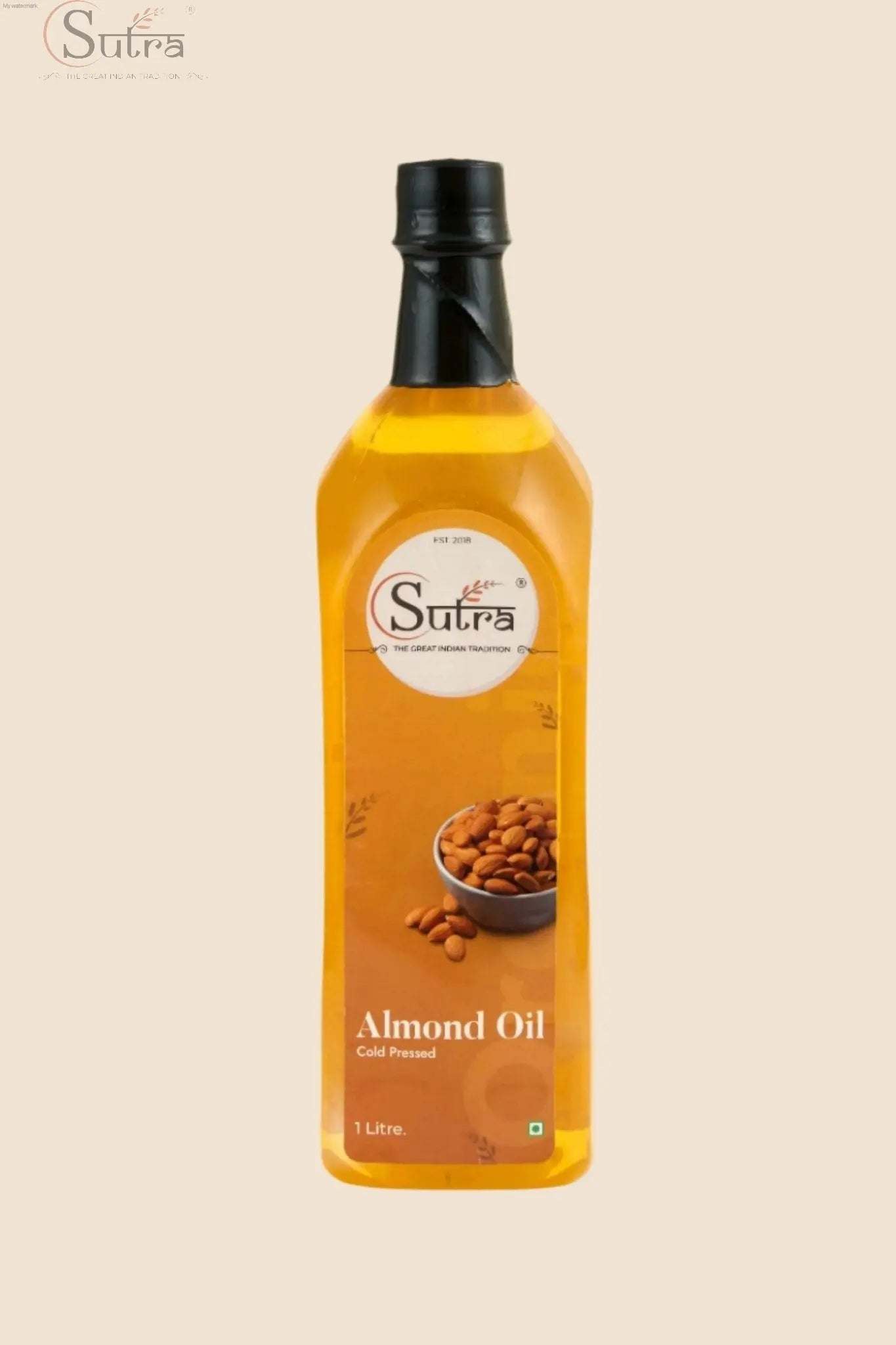 Cold Pressed Almond Oil (ಬಾದಾಮಿ ಎಣ್ಣೆ) – Unrefined and Perfect for Cooking