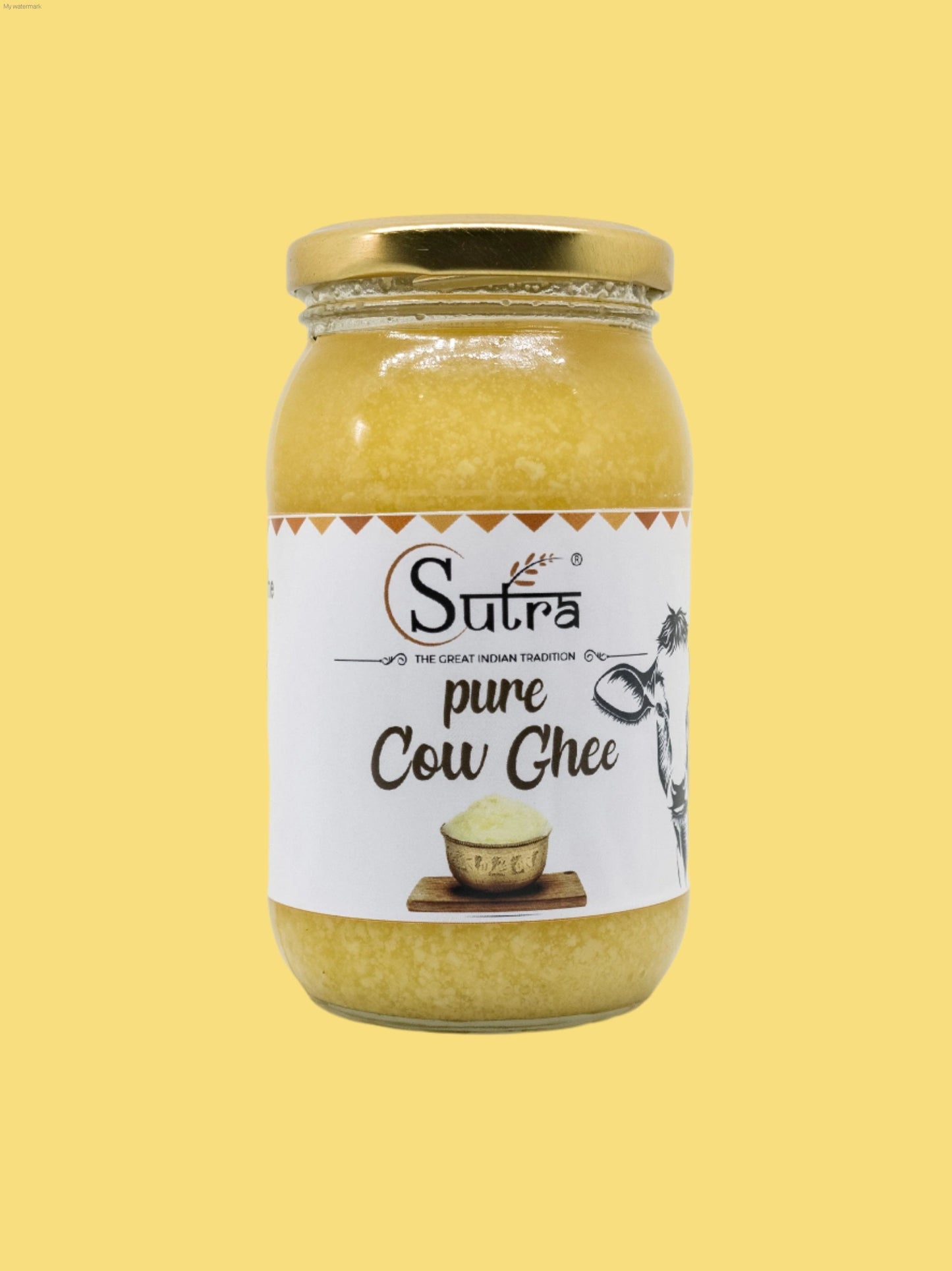 SUTRA Cow Ghee 400ml | Pure | Natural | Edible |Chemical Free - SUTRA 