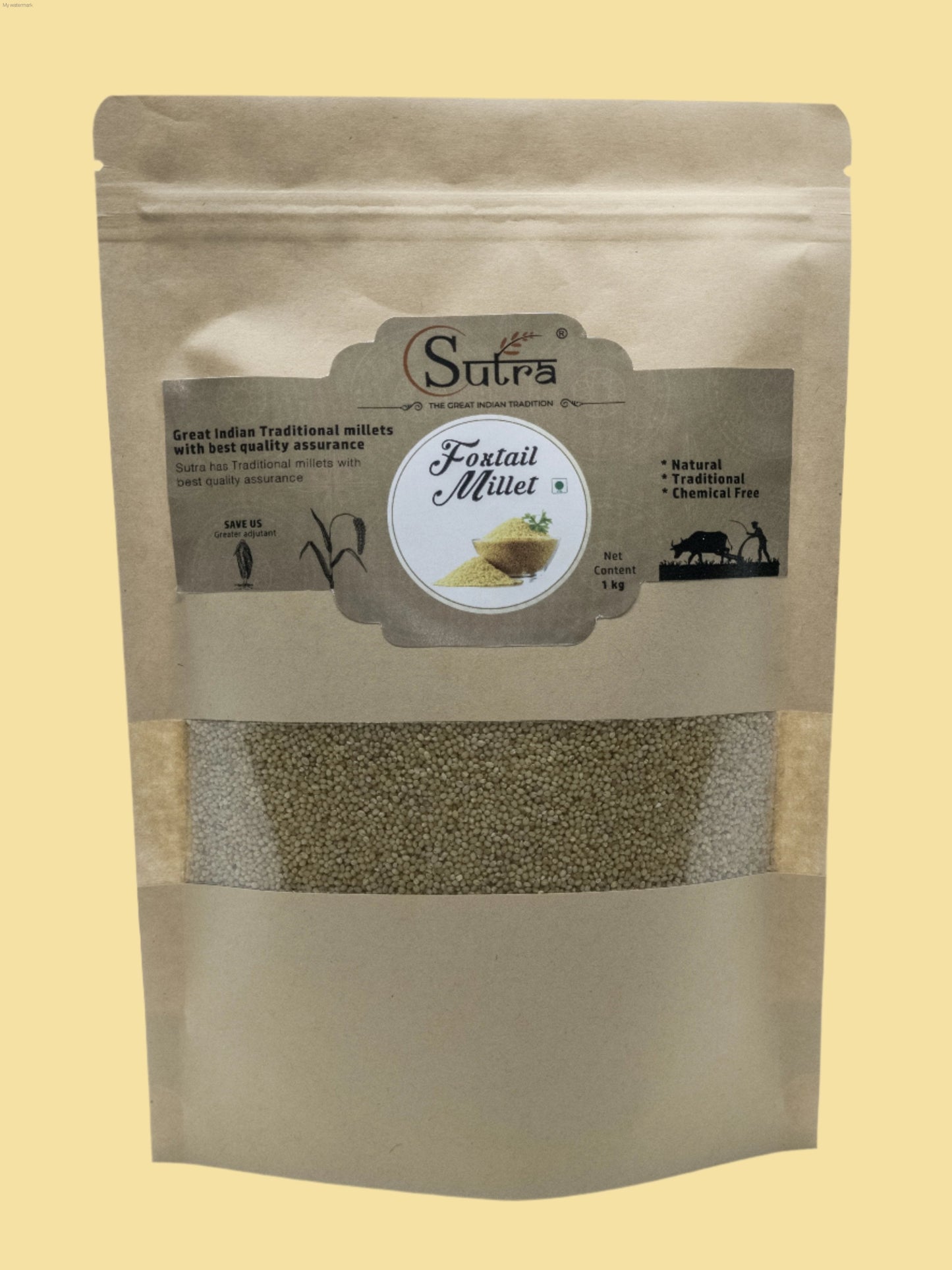 SUTRA Foxtail Millet (ನವಣೆ) Whole Grain | korra |Tenai | high fiber | Ready to cook. - SUTRA 