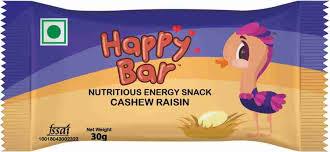 Cashew Raisin Energy Bar packaging with nutty crunch and natural sweetness for on-the-go snacking.