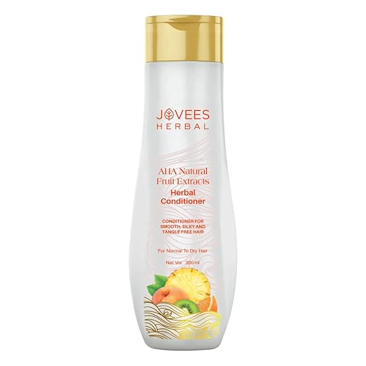 Jovees AHA Natural Fruit Extracts Conditioner bottle for smooth, tangle-free hair.