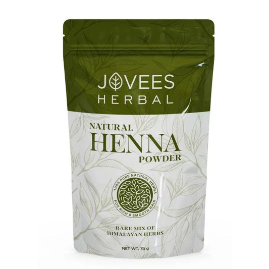 JOVEES Herbal Henna Mehndi pack, 100% natural hair color and conditioner with Brahmi for hair care.