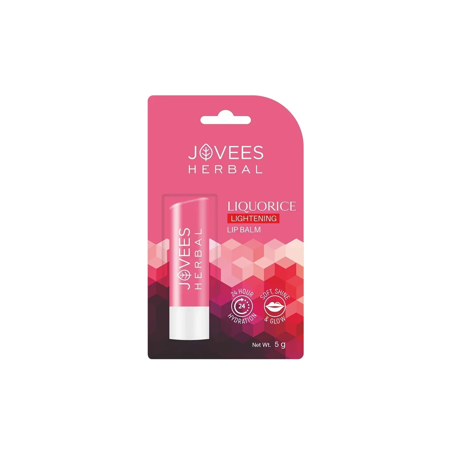 Jovees Herbal Liquorice Lightening Lip Balm packaging, hydrates and brightens lips, available on Sutrakart.