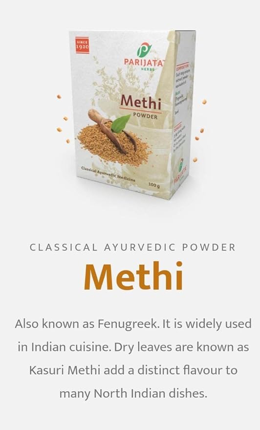 Parijata Herbs Methi Powder | Natural Digestive & Hair Growth Support