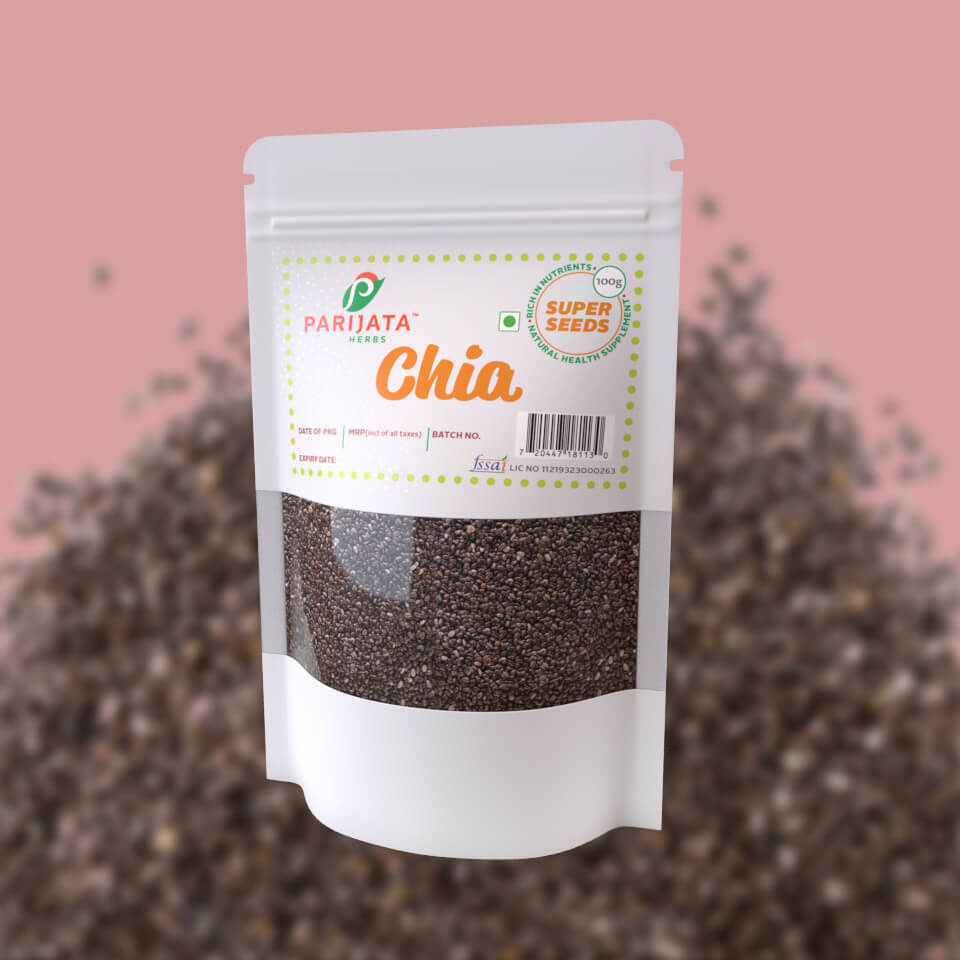 Parijata Chia Seeds | High in Omega-3 & Fiber for Heart & Gut Health