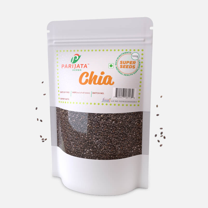 Parijata Chia Seeds | High in Omega-3 & Fiber for Heart & Gut Health