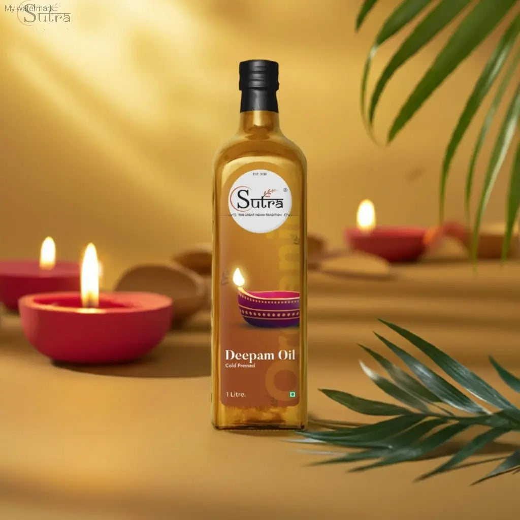 Pure Sutra Wood Cold Pressed Deepam Oil | Traditional Pooja Oil for Holy RitualsPure SUTRA Deepam Oil 