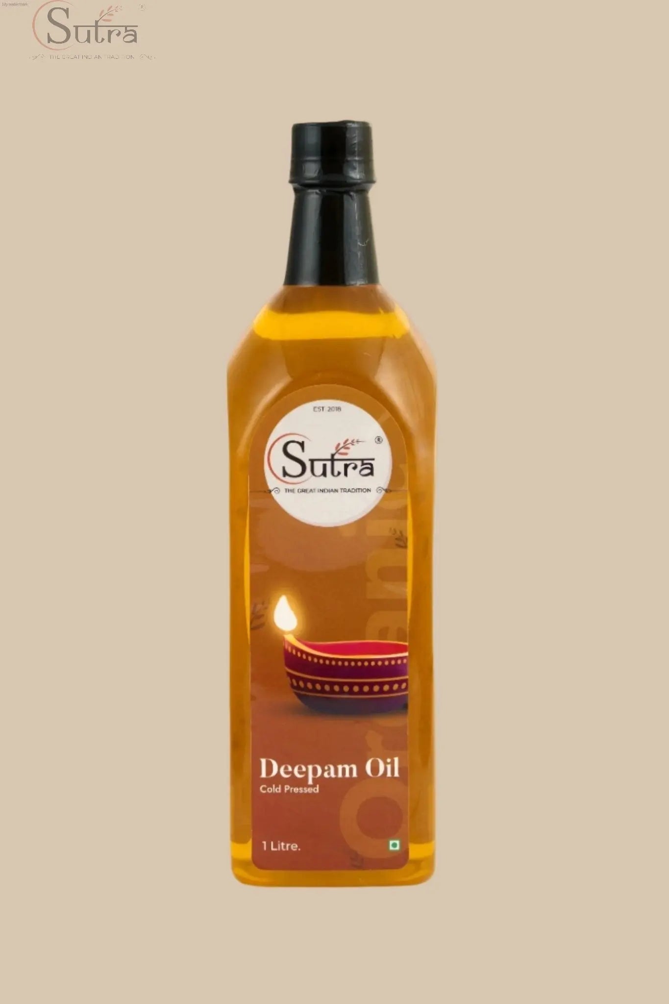 Pure Wood Cold Pressed Sutra Deepam Oil | Traditional Pooja Oil for Holy RitualsPure SUTRA Deepam Oil 