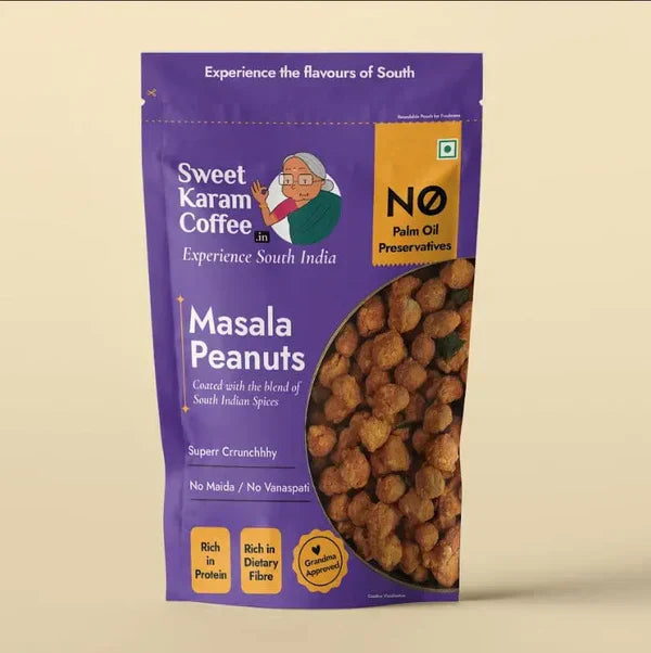 Sweet Karam Coffee Masala Peanut - 95g | Spicy, Crunchy & Flavorful Snack bySutrakart