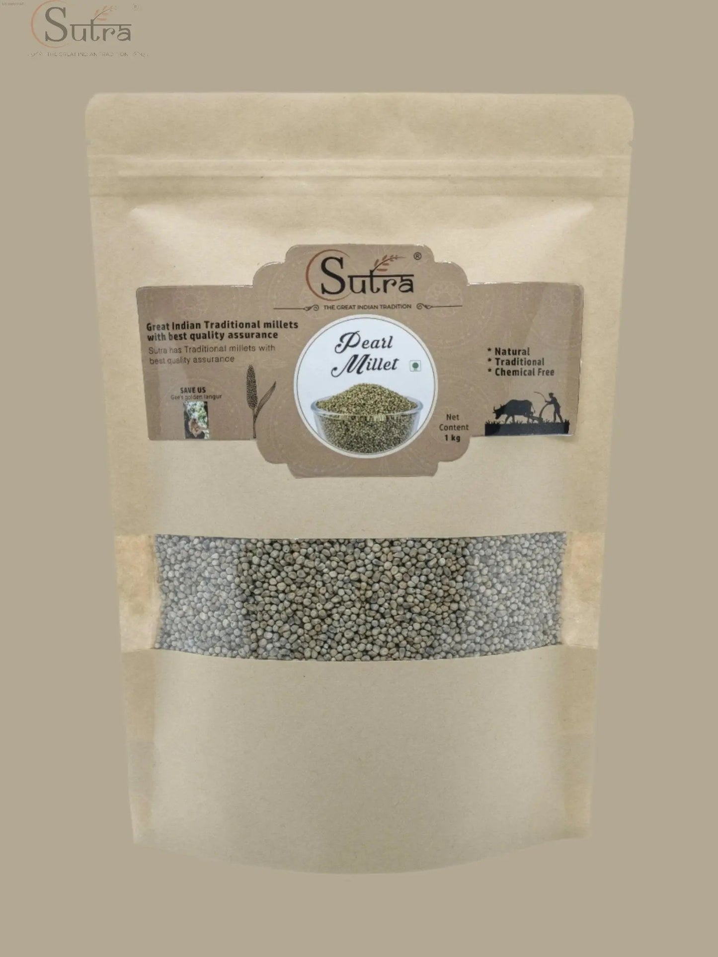 Sutra Natural Bajra Pearl Millet - Sajje | Wholesome & Nutritious GrPearl millet