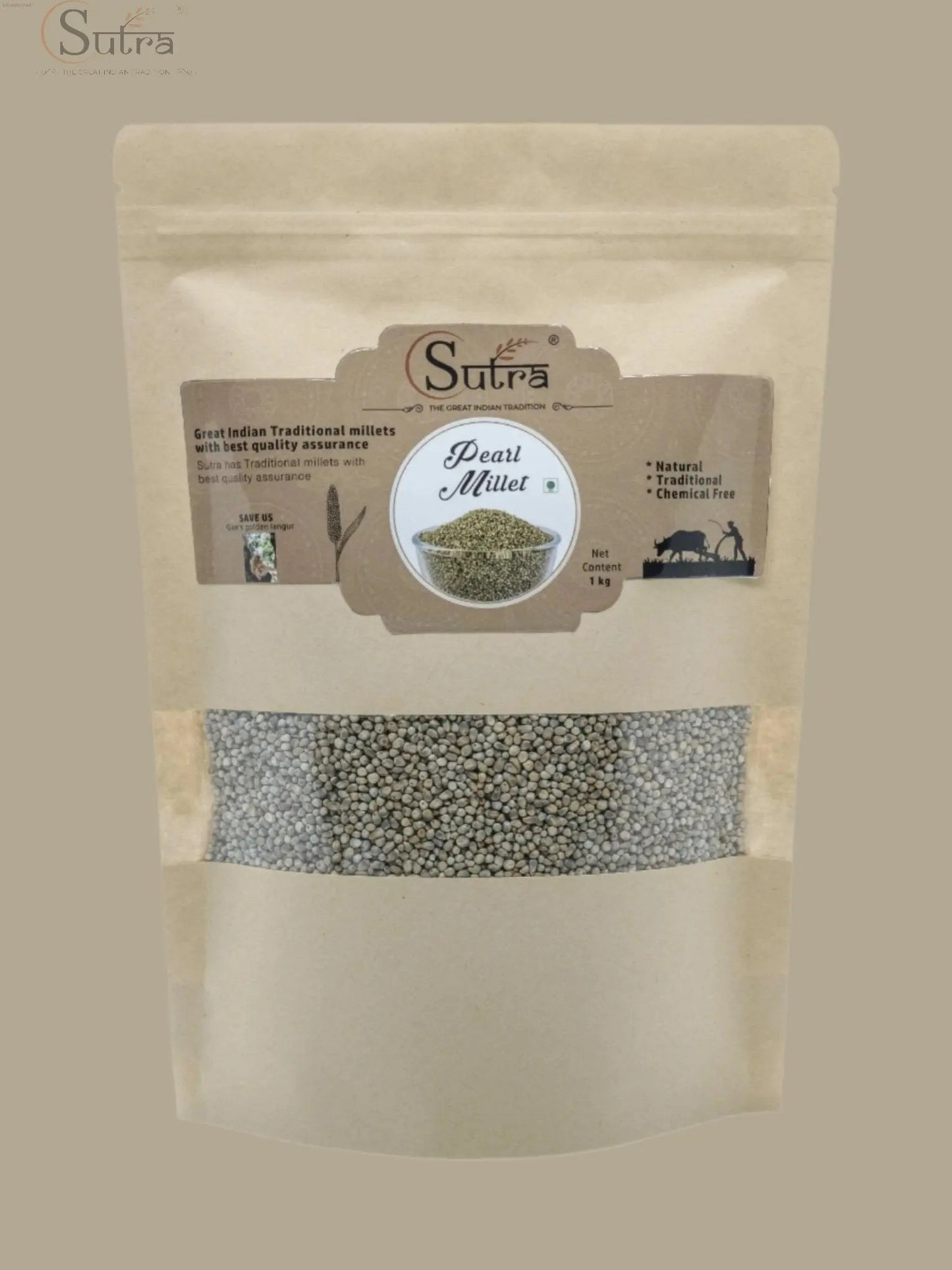 Sutra Natural Bajra Pearl Millet - Sajje | Wholesome & Nutritious GrPearl millet