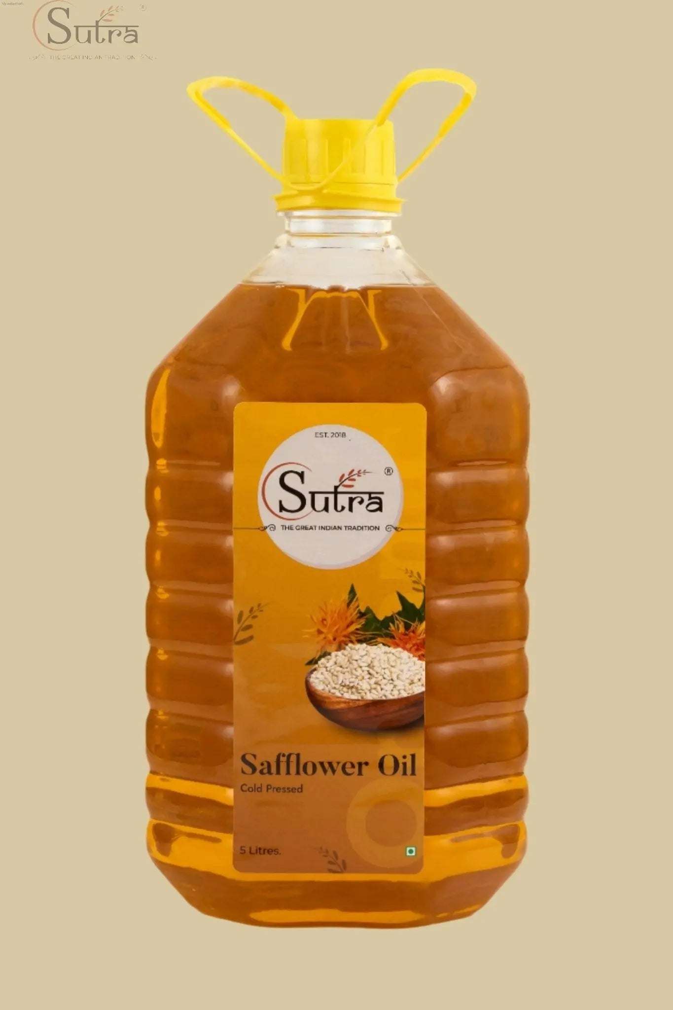 Sutra Wooden Cold-Pressed Safflower Oil | 100% Pure & Natural|Edible OSutra Wooden Cold-Pressed Safflower Oil 