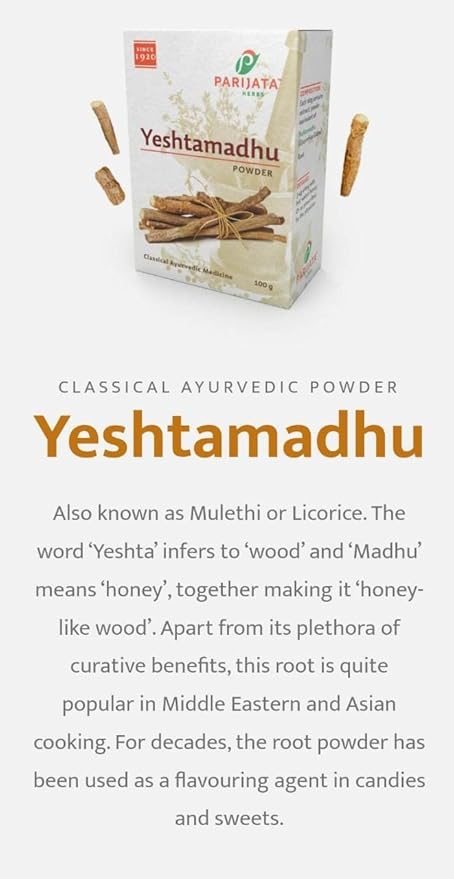 Parijata Herbs Yastimadhu Powder | Licorice for Digestion & Skin Care