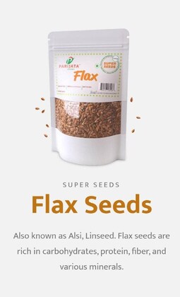 Parijata Flax Seeds | High Fiber & Omega-3 for Heart & Gut Health