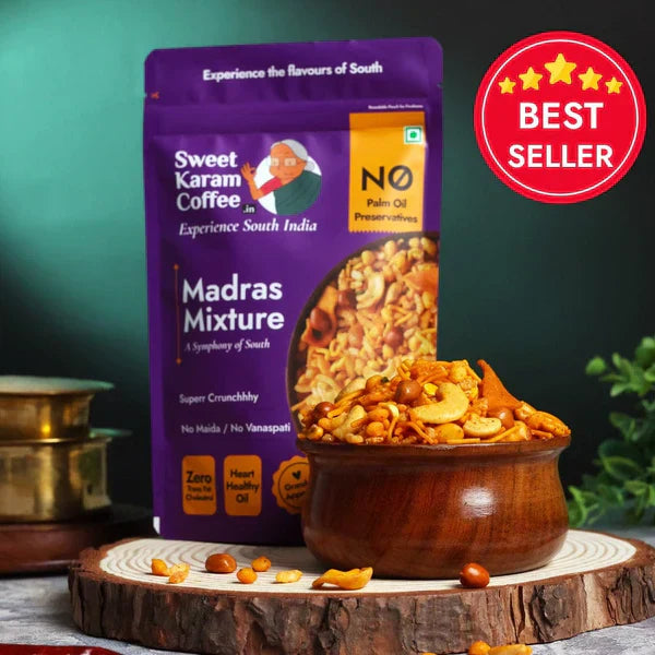 Sweet Karam Coffee Special Madras Mixture - 95g | Crunchy & Spicy South Indian Mix