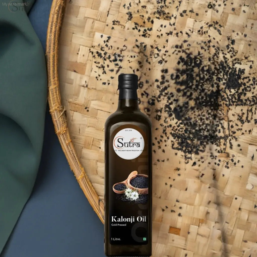 Sutra Wooden Cold Pressed Kalonji Oil (Black seed ) Oil  for Hair | Nasutra Wooden cold pressed kalonji oil